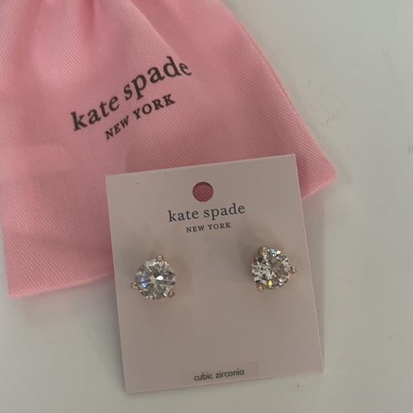 🆕 KATE SPADE cubic zirconia large stud earrings - Picture 2 of 3